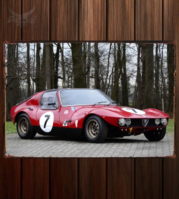 Металлическая табличка Alfa Romeo Giulia TZ Prototipo by Autodelta